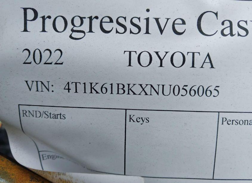 Photo 9 of 2022 Toyota Camry XSE AWD (VIN 4T1K61BKXNU056065)