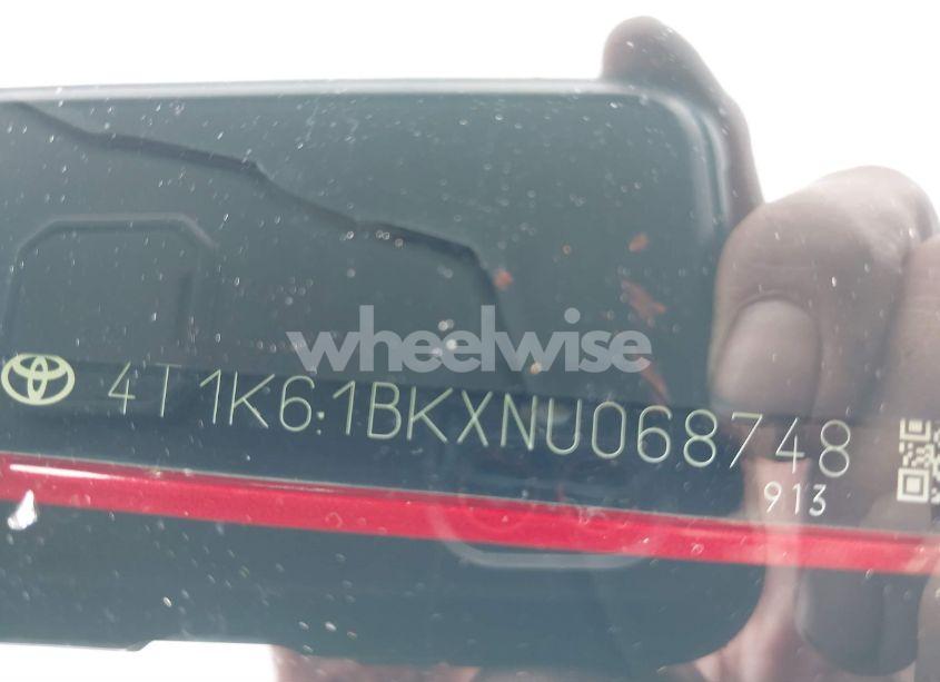 Photo 9 of 2022 Toyota Camry XSE AWD (VIN 4T1K61BKXNU068748)