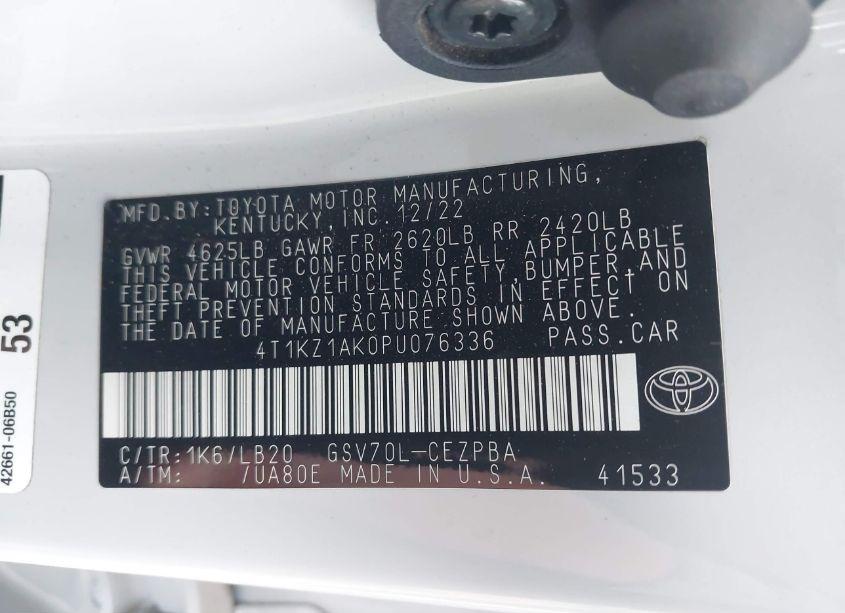 Photo 9 of 2023 Toyota Camry XSE V6 (VIN 4T1KZ1AK0PU076336)