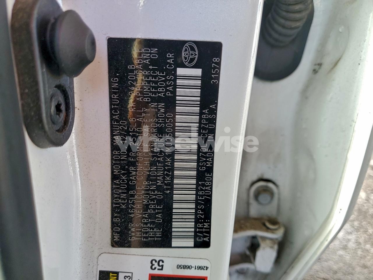 Photo 12 of 2021 TOYOTA CAMRY TRD (VIN 4T1KZ1AK1MU050050)