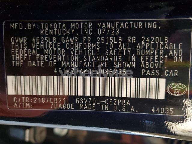 2023 TOYOTA CAMRY TRD (VIN 4T1KZ1AK1PU088236) main photo