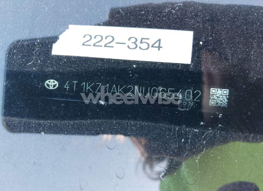 Photo 9 of 2022 Toyota Camry TRD V6 (VIN 4T1KZ1AK2NU065402)