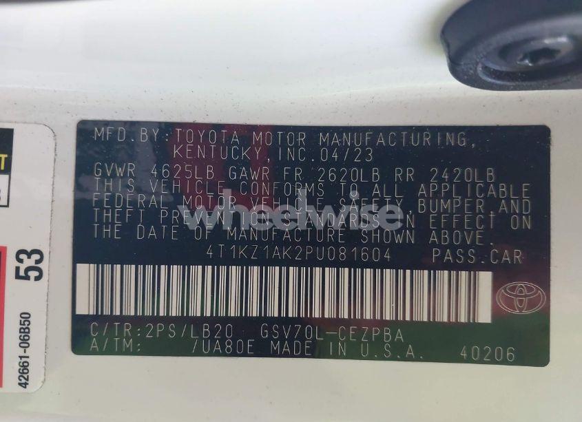 Photo 9 of 2023 Toyota Camry XSE V6 (VIN 4T1KZ1AK2PU081604)