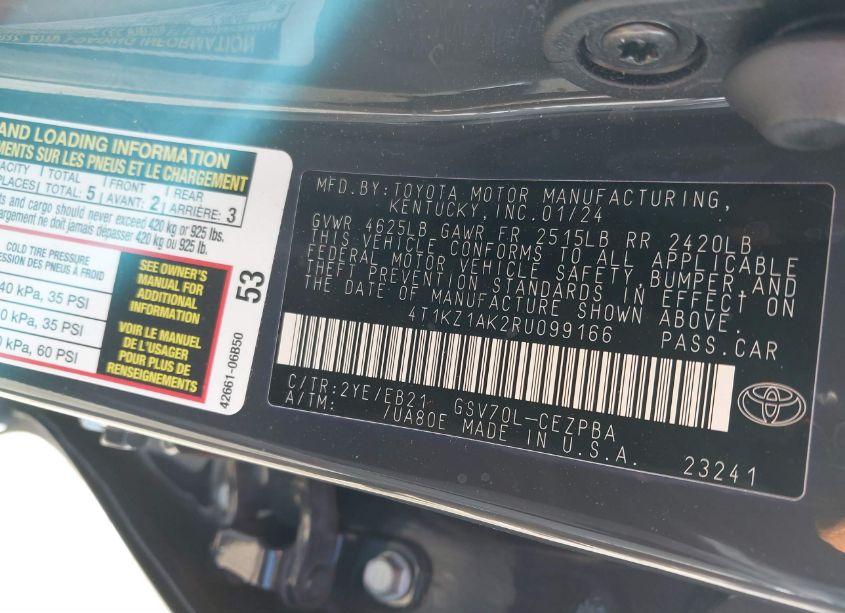 Photo 9 of 2024 Toyota Camry TRD V6 (VIN 4T1KZ1AK2RU099166)