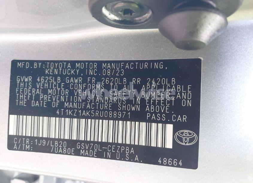 Photo 9 of 2024 Toyota Camry XSE V6 (VIN 4T1KZ1AK5RU088971)