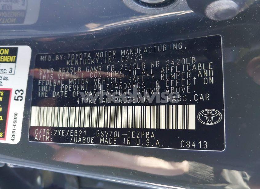Photo 9 of 2023 Toyota Camry TRD (VIN 4T1KZ1AK6PU078009)
