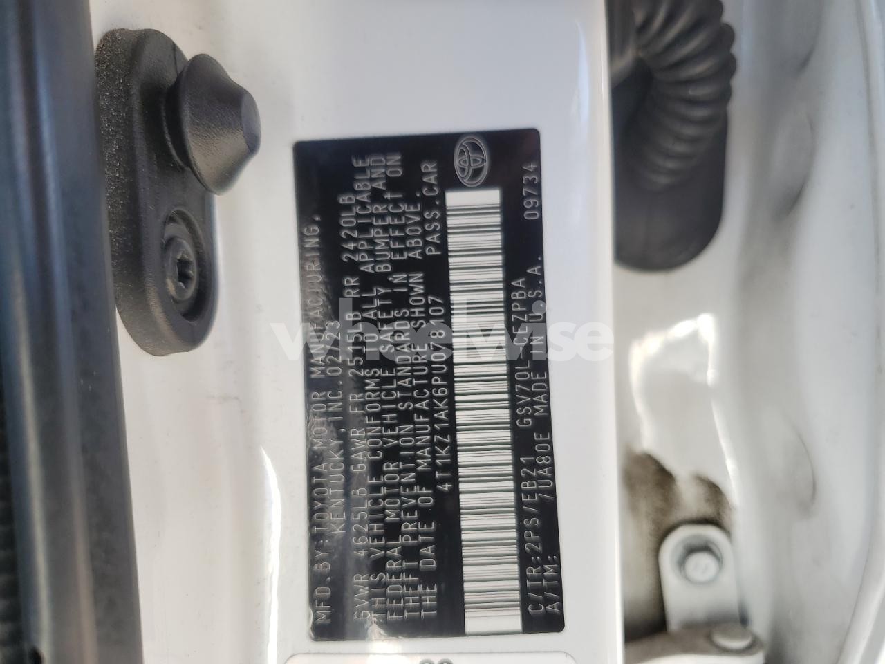 Photo 12 of 2023 TOYOTA CAMRY TRD (VIN 4T1KZ1AK6PU078107)