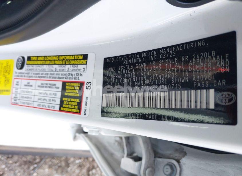 Photo 9 of 2023 Toyota Camry TRD (VIN 4T1KZ1AK6PU080715)