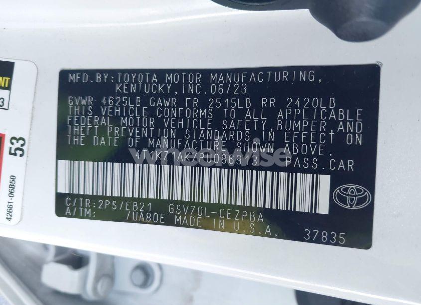 Photo 9 of 2023 Toyota Camry TRD (VIN 4T1KZ1AK7PU086913)