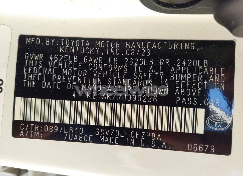 Photo 9 of 2024 Toyota Camry XSE V6 (VIN 4T1KZ1AK7RU090236)