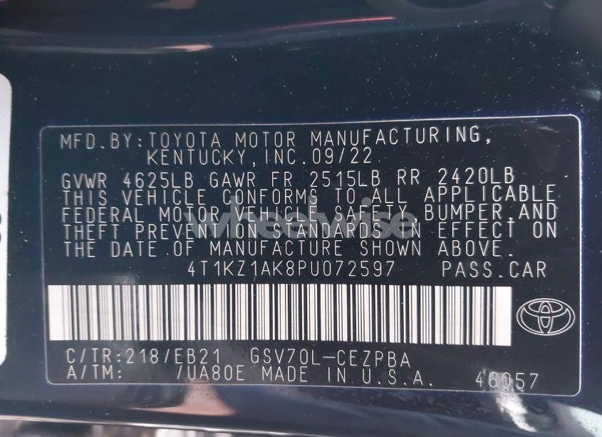 Photo 9 of 2023 Toyota Camry TRD (VIN 4T1KZ1AK8PU072597)