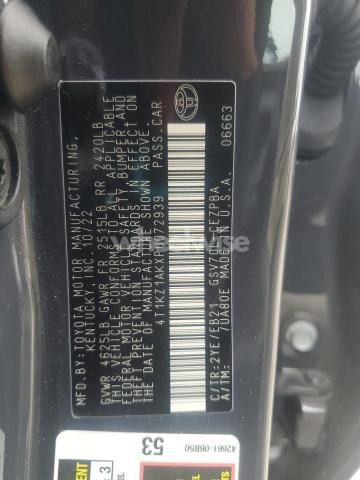 Photo 12 of 2023 TOYOTA CAMRY TRD (VIN 4T1KZ1AKXPU072939)