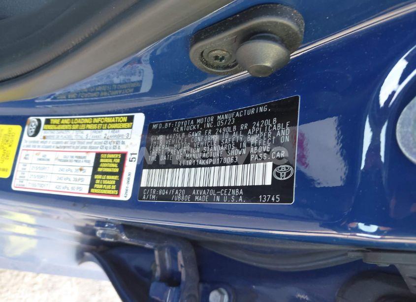 Photo 9 of 2023 Toyota Camry LE (VIN 4T1R11AK4PU170063)