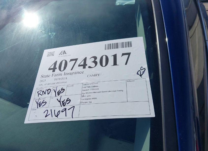 Photo 18 of 2023 Toyota Camry LE (VIN 4T1R11AK5PU139310)