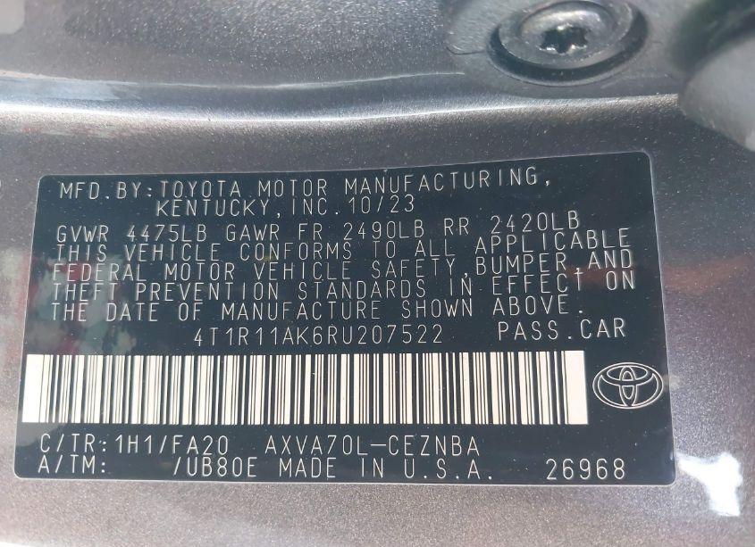 Photo 9 of 2024 Toyota Camry LE (VIN 4T1R11AK6RU207522)