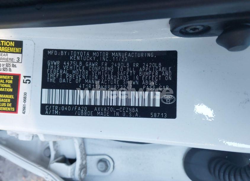 Photo 9 of 2024 Toyota Camry LE (VIN 4T1R11AK8RU873247)