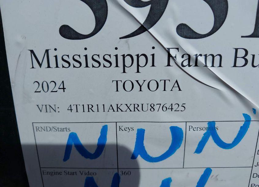 Photo 9 of 2024 Toyota Camry LE (VIN 4T1R11AKXRU876425)