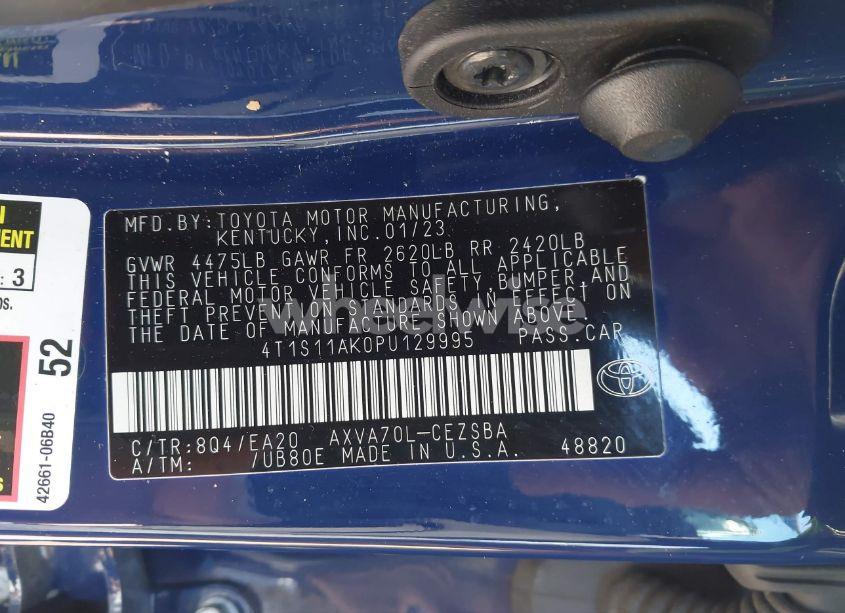 Photo 9 of 2023 Toyota Camry SE (VIN 4T1S11AK0PU129995)