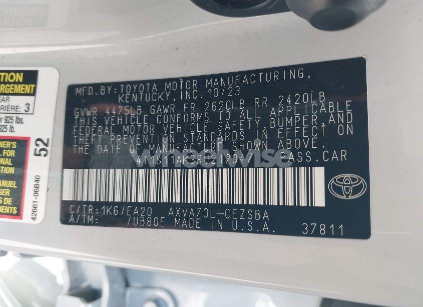 Photo 9 of 2024 Toyota Camry SE (VIN 4T1S11AK3RU212047)