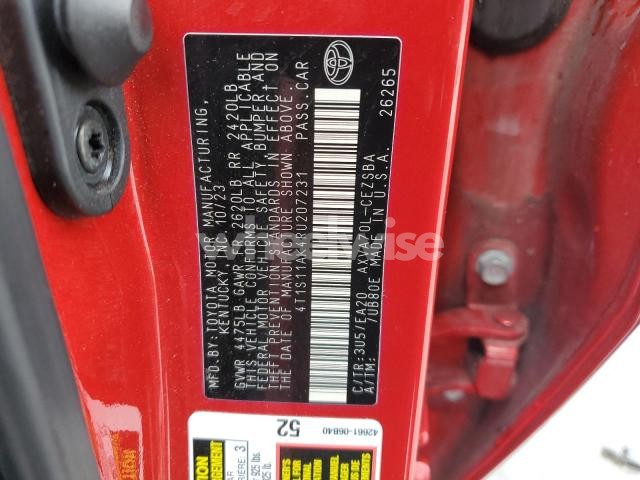 Photo 6 of 2024 TOYOTA CAMRY SE NIGHT SHADE (VIN 4T1S11AK4RU207231)