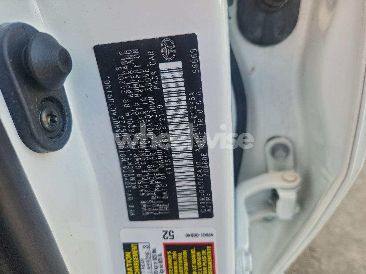 Photo 12 of 2023 TOYOTA CAMRY SE NIGHT SHADE (VIN 4T1S11AK6PU812459)