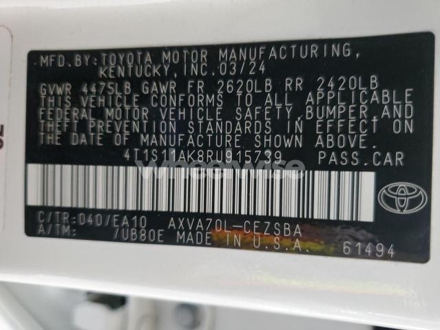 Photo 4 of 2024 TOYOTA CAMRY SE NIGHT SHADE (VIN 4T1S11AK8RU915739)