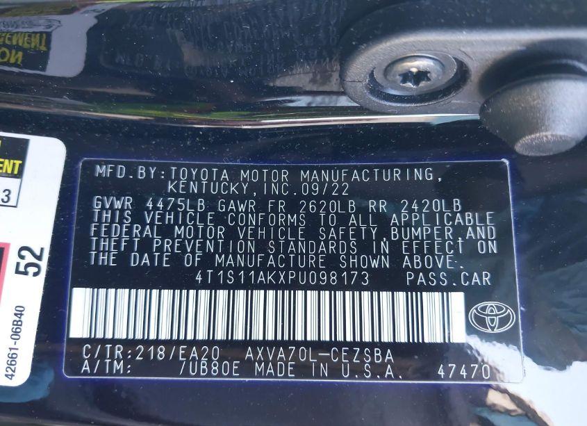 Photo 9 of 2023 Toyota Camry SE (VIN 4T1S11AKXPU098173)