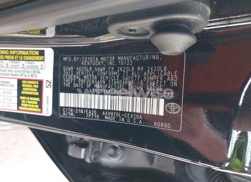 Photo 9 of 2024 Toyota Camry HYBRID SE (VIN 4T1S31AK0RU625456)