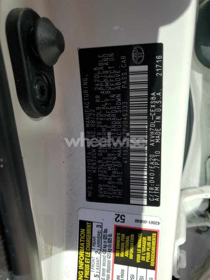 Photo 13 of 2023 TOYOTA CAMRY SE NIGHT SHADE (VIN 4T1S31AK7PU046333)