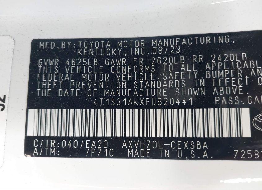 Photo 9 of 2023 Toyota Camry SE HYBRID (VIN 4T1S31AKXPU620441)