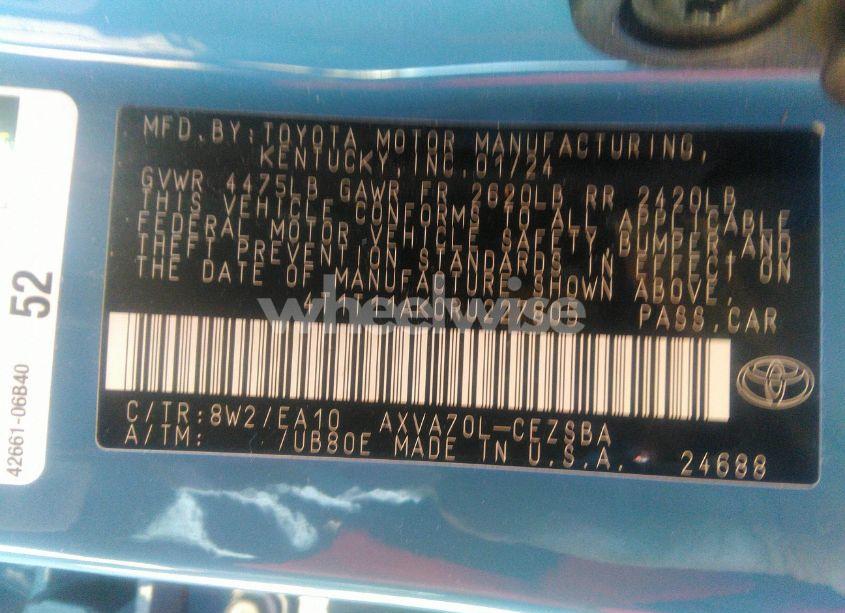 Photo 9 of 2024 Toyota Camry SE (VIN 4T1T11AK0RU227805)