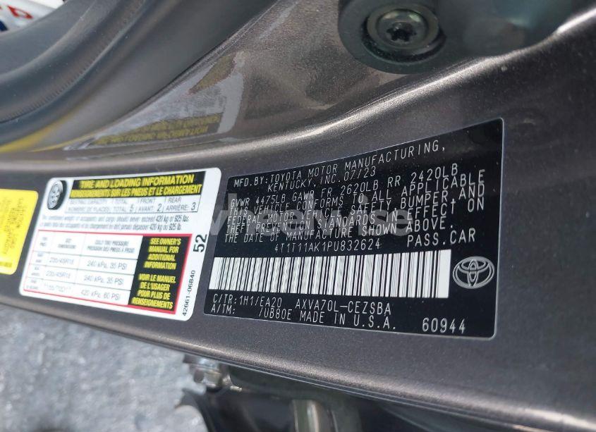 Photo 9 of 2023 Toyota Camry SE (VIN 4T1T11AK1PU832624)