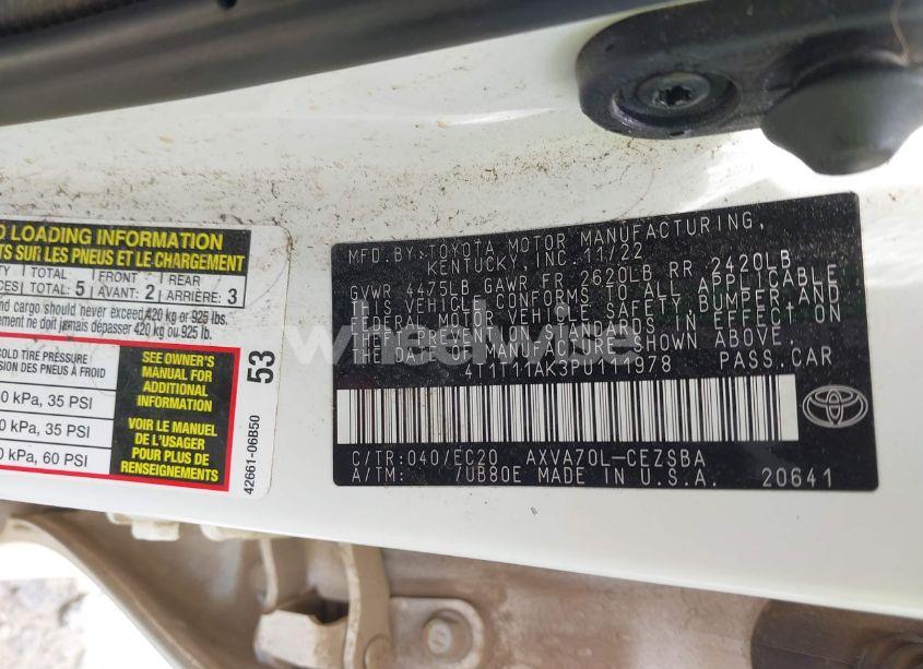 Photo 9 of 2023 Toyota Camry SE NIGHTSHADE EDITION (VIN 4T1T11AK3PU111978)