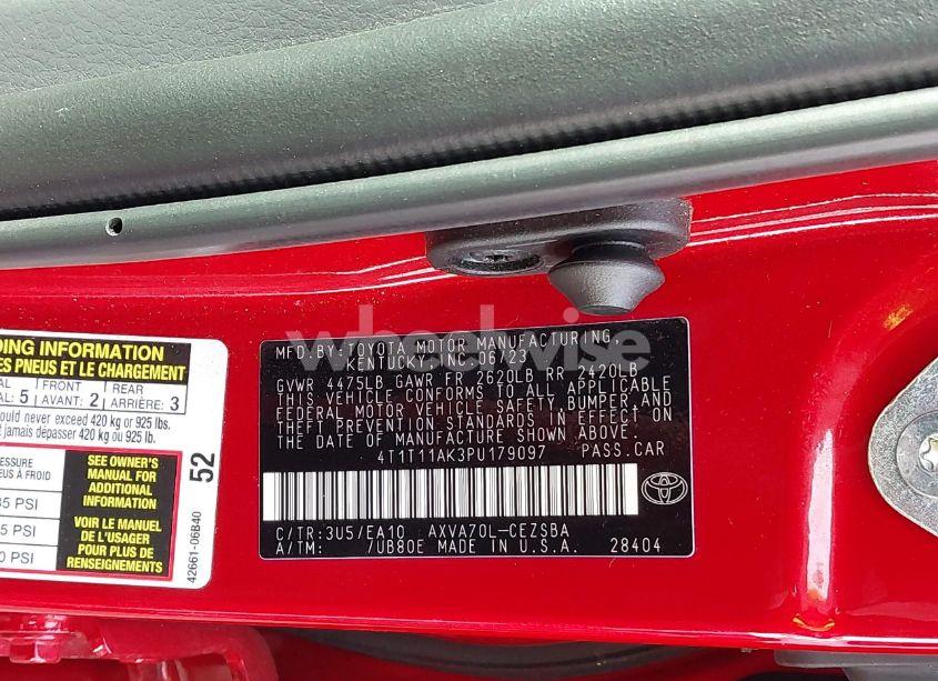 Photo 9 of 2023 Toyota Camry SE (VIN 4T1T11AK3PU179097)