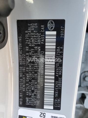 Photo 11 of 2022 TOYOTA CAMRY SE (VIN 4T1T11AK4NU060312)