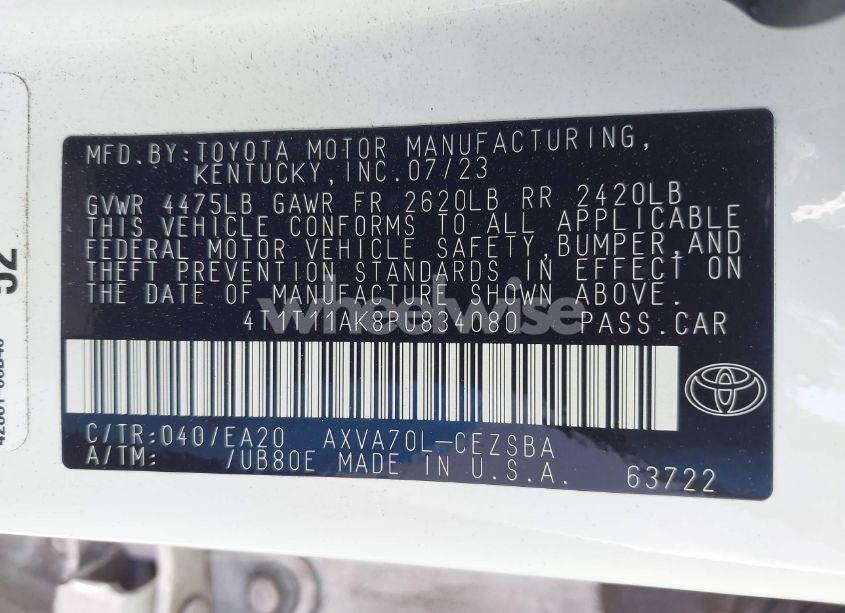 Photo 9 of 2023 Toyota Camry SE (VIN 4T1T11AK8PU834080)