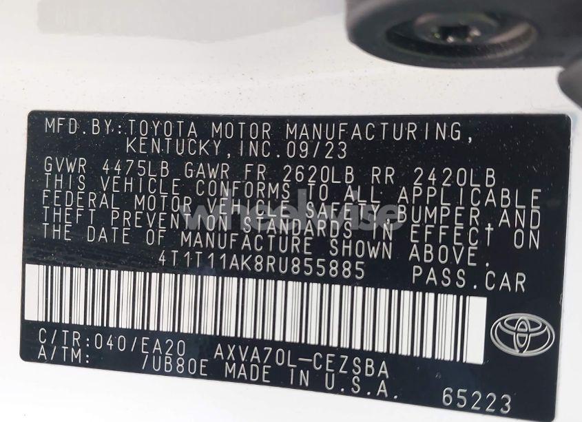 Photo 9 of 2024 Toyota Camry SE (VIN 4T1T11AK8RU855885)