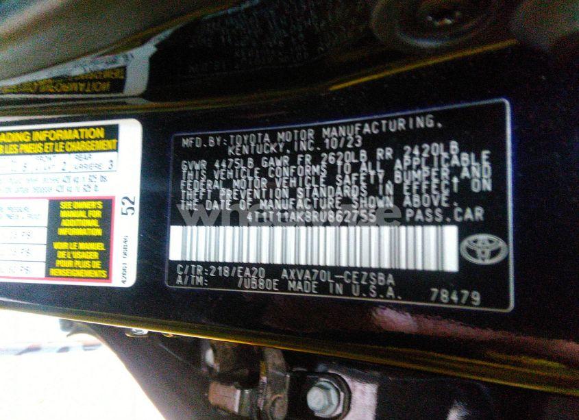 Photo 9 of 2024 Toyota Camry SE (VIN 4T1T11AK8RU862755)