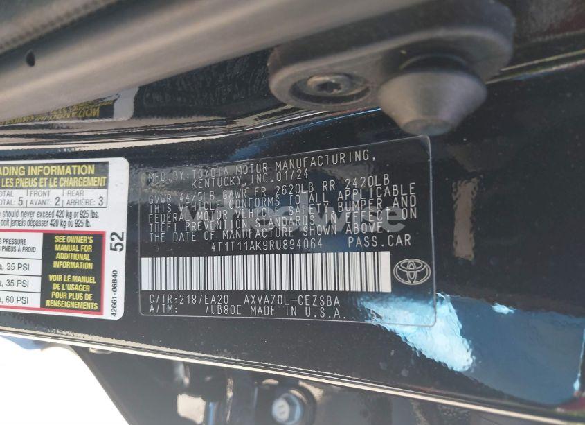 Photo 9 of 2024 Toyota Camry SE (VIN 4T1T11AK9RU894064)
