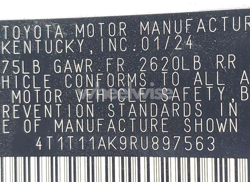 Photo 9 of 2024 Toyota Camry SE (VIN 4T1T11AK9RU897563)