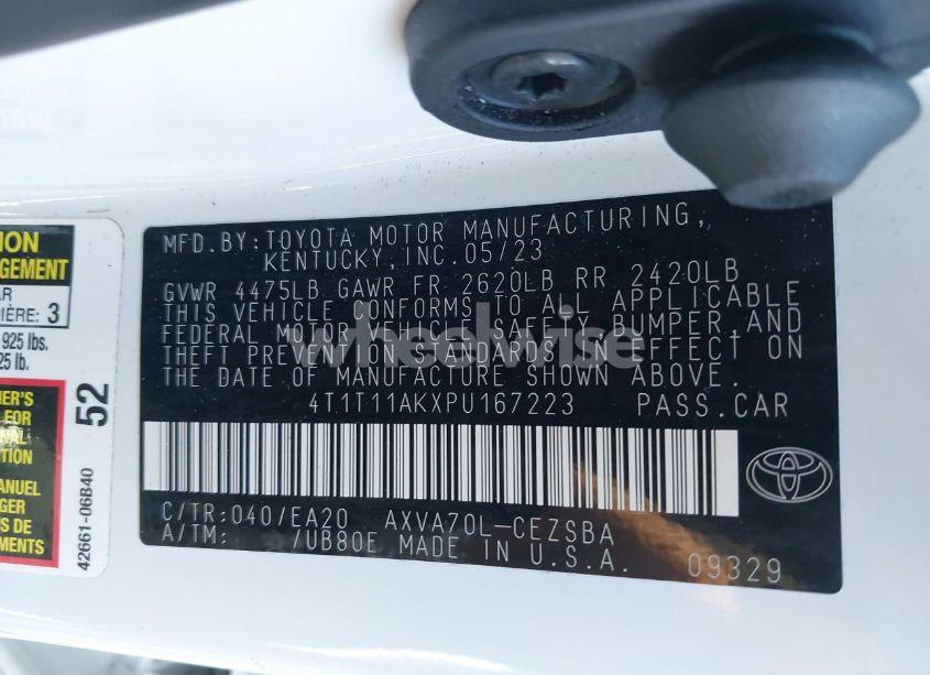 Photo 9 of 2023 Toyota Camry SE (VIN 4T1T11AKXPU167223)