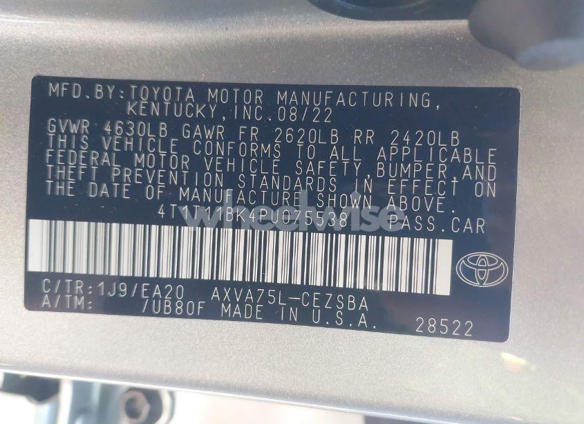 Photo 9 of 2023 Toyota Camry SE AWD (VIN 4T1T11BK4PU075538)