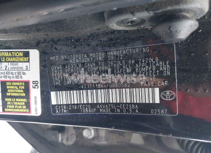 Photo 9 of 2023 Toyota Camry SE NIGHTSHADE EDITION AWD (VIN 4T1T11BK4PU080562)