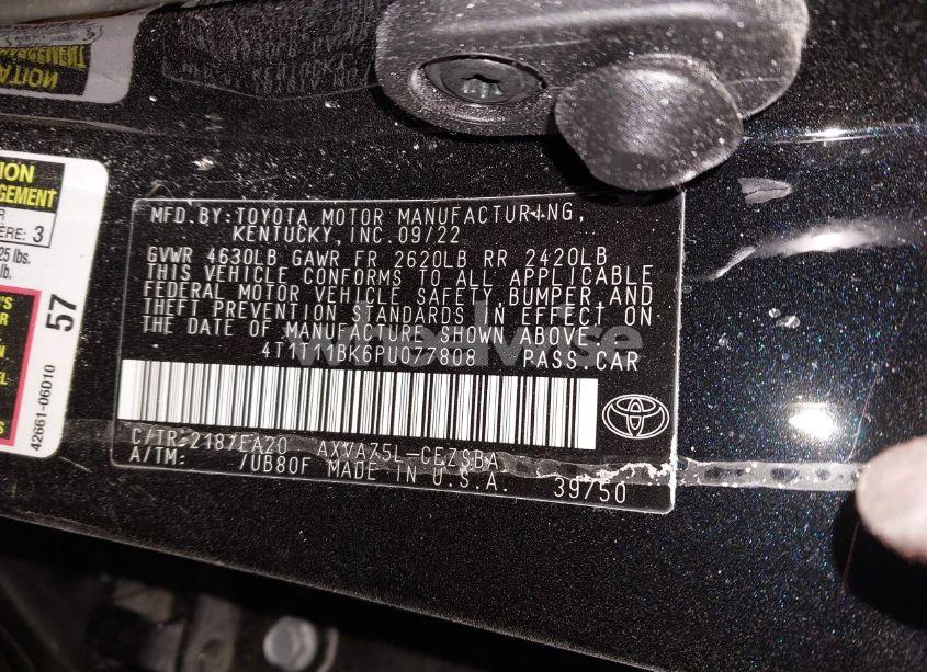 Photo 9 of 2023 Toyota Camry SE AWD (VIN 4T1T11BK6PU077808)