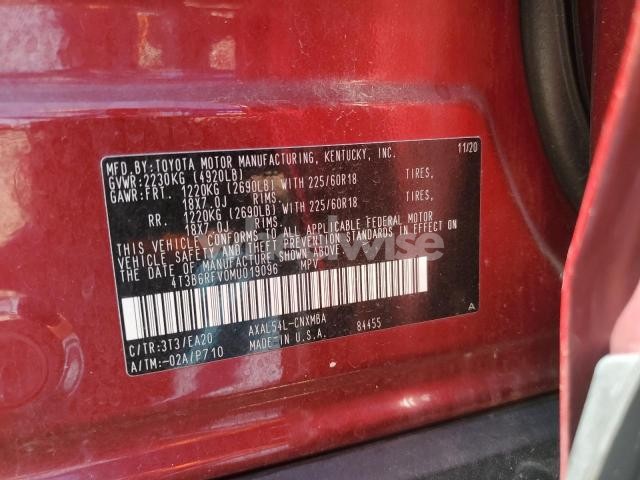 Photo 6 of 2021 TOYOTA RAV4 XLE PREMIUM (VIN 4T3B6RFV0MU019096)