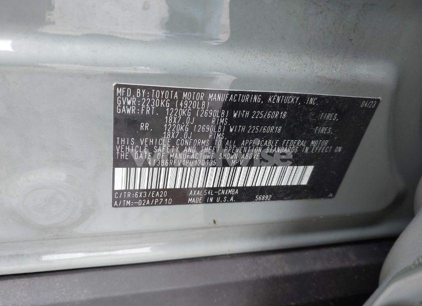 Photo 9 of 2023 Toyota Rav4 HYBRID XLE PREMIUM (VIN 4T3B6RFV1PU120135)