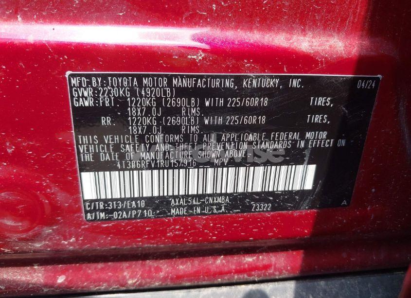Photo 9 of 2024 Toyota Rav4 XLE PREMIUM (VIN 4T3B6RFV1RU157916)