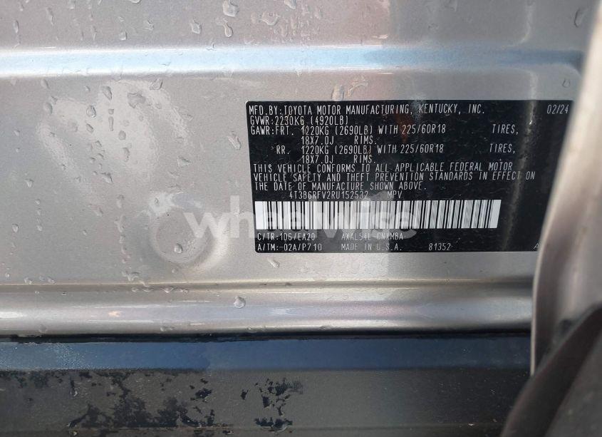 Photo 9 of 2024 Toyota Rav4 HYBRID XLE PREMIUM (VIN 4T3B6RFV2RU152532)