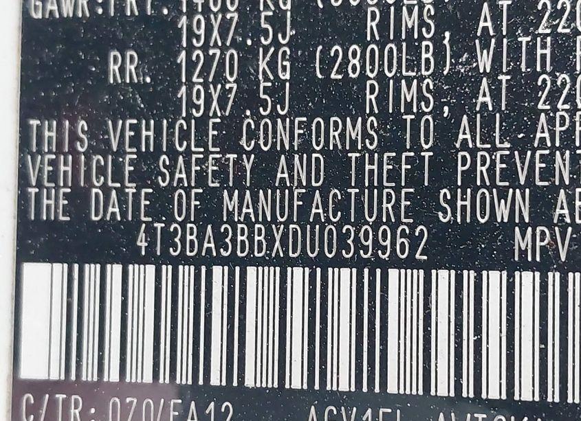 Photo 9 of 2013 Toyota Venza LE (VIN 4T3BA3BBXDU039962)