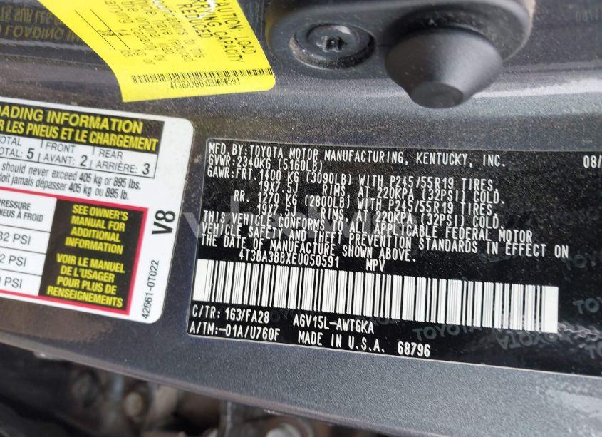 Photo 9 of 2014 Toyota Venza LE (VIN 4T3BA3BBXEU050591)